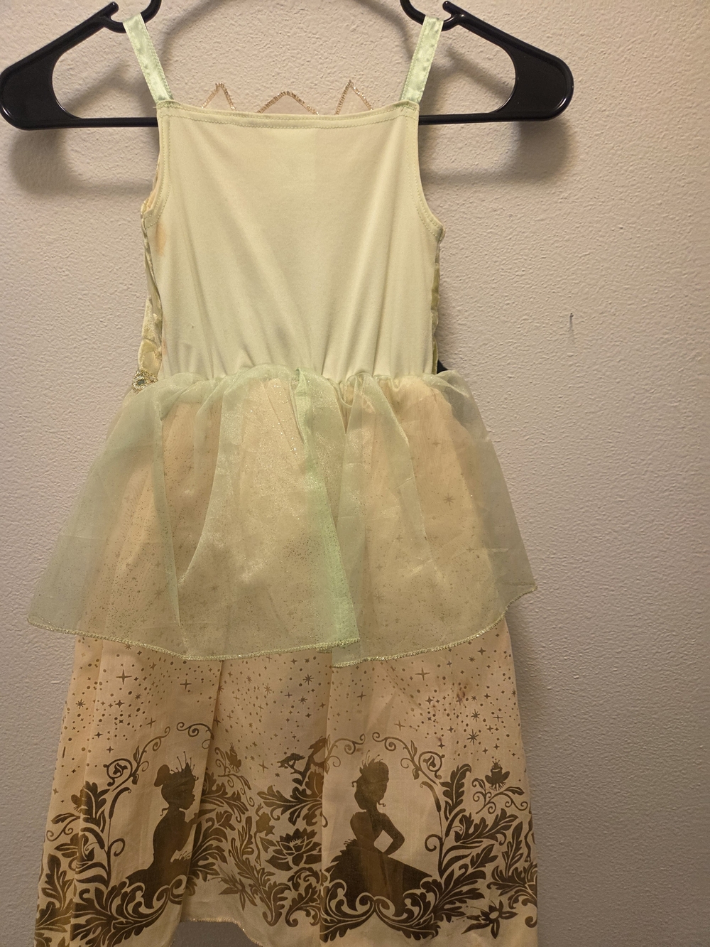 Disney Light Green and Gold Tulle Princess Dress - Picture 2 of 6